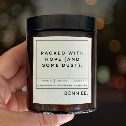 New Chapter Candle – Packed with Hope (and Some Dust)