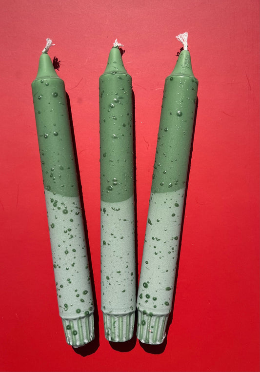Matcha Pop stearinljus – grönt konfettiljus med stänk