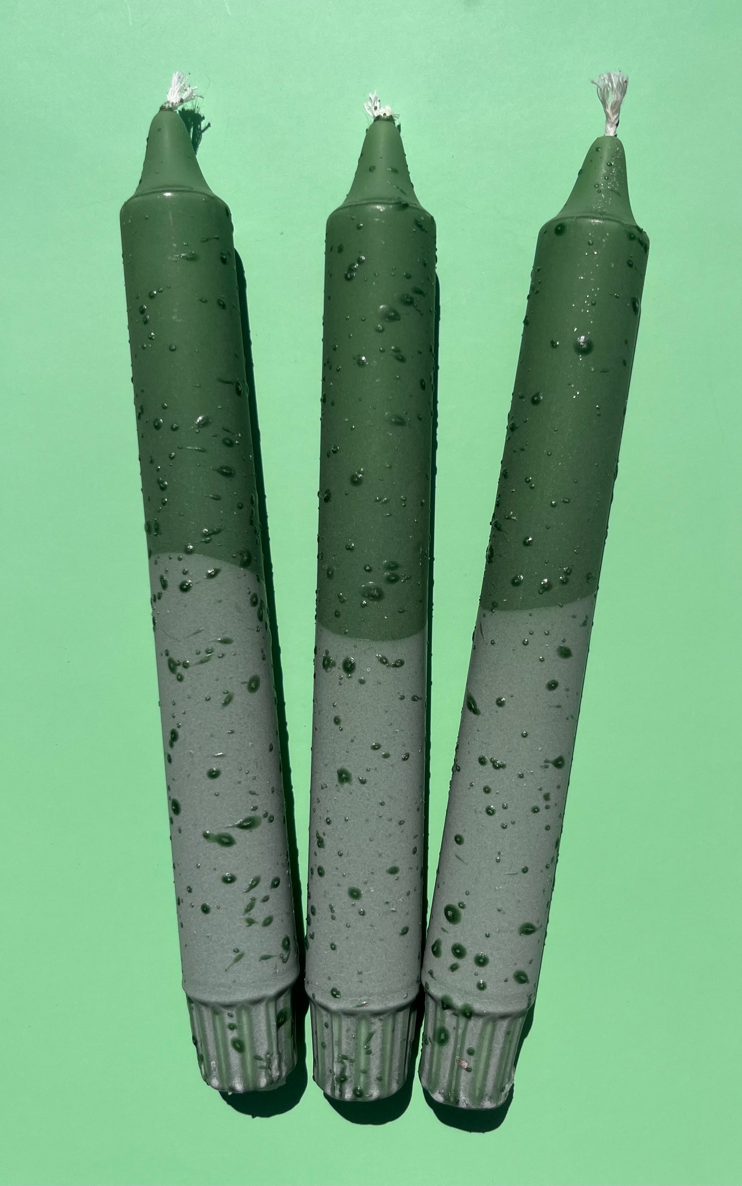 Matcha Pop stearinljus – grönt konfettiljus med stänk