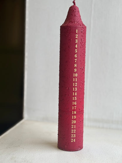 Julglöd – Kalenderljus med gulddekor