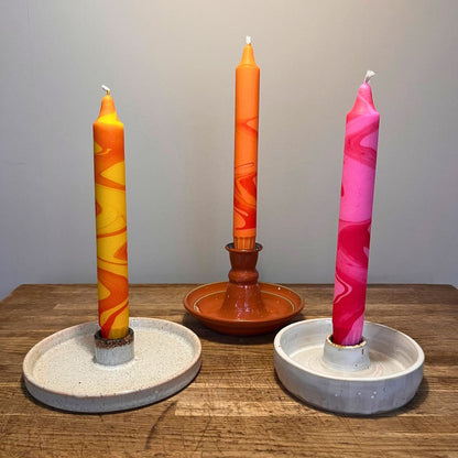 Pink Pop – Marmorerat Stearinljus