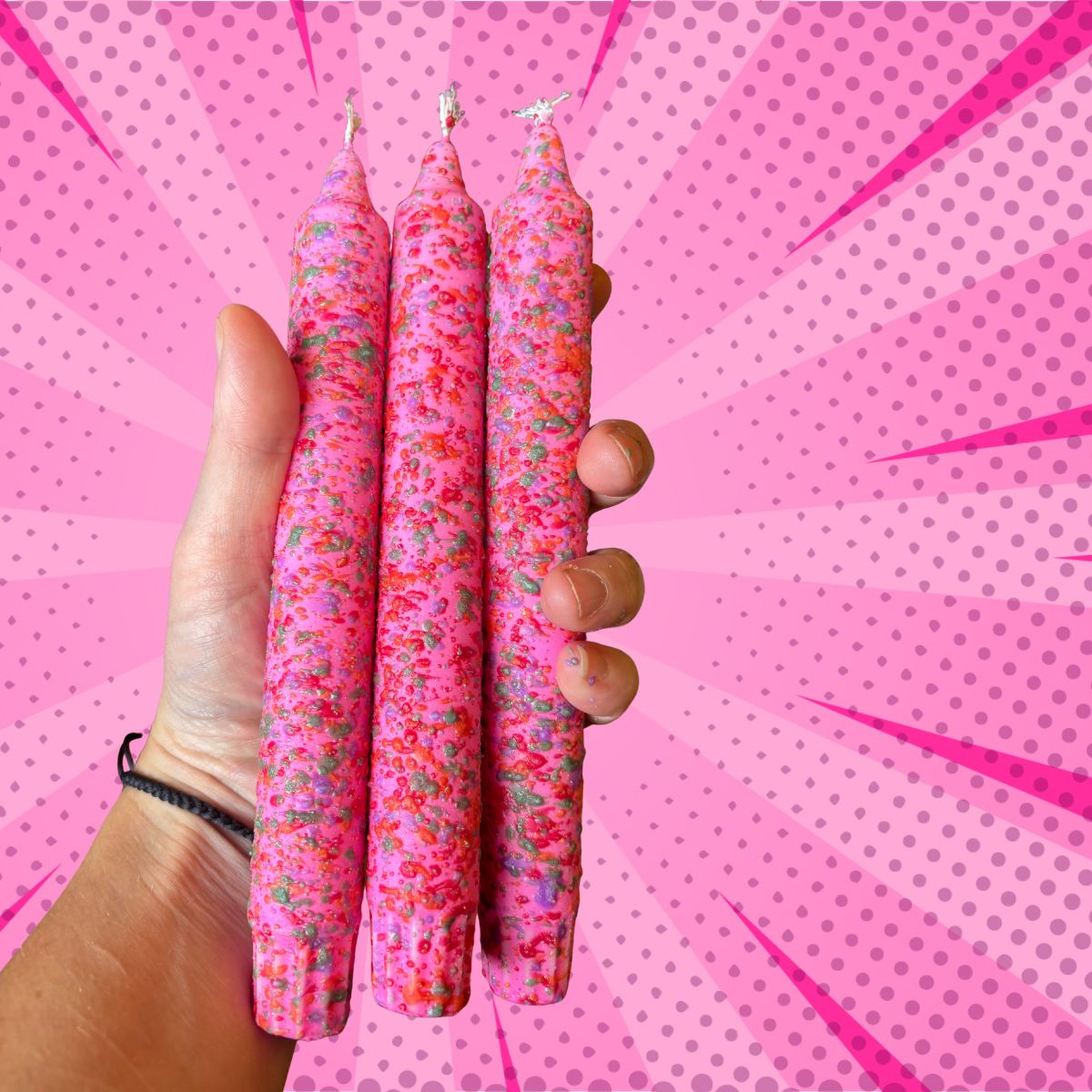 Sprinkle Pop Taper Candle